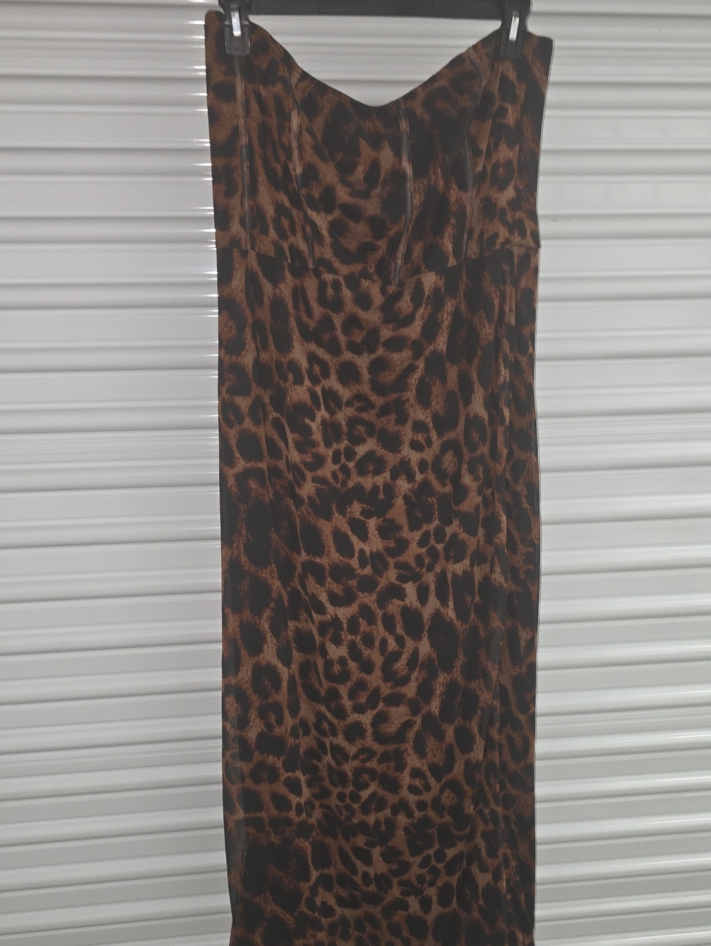 PrettyLittleThing Brown and Black Leopard Print Maxi Dress